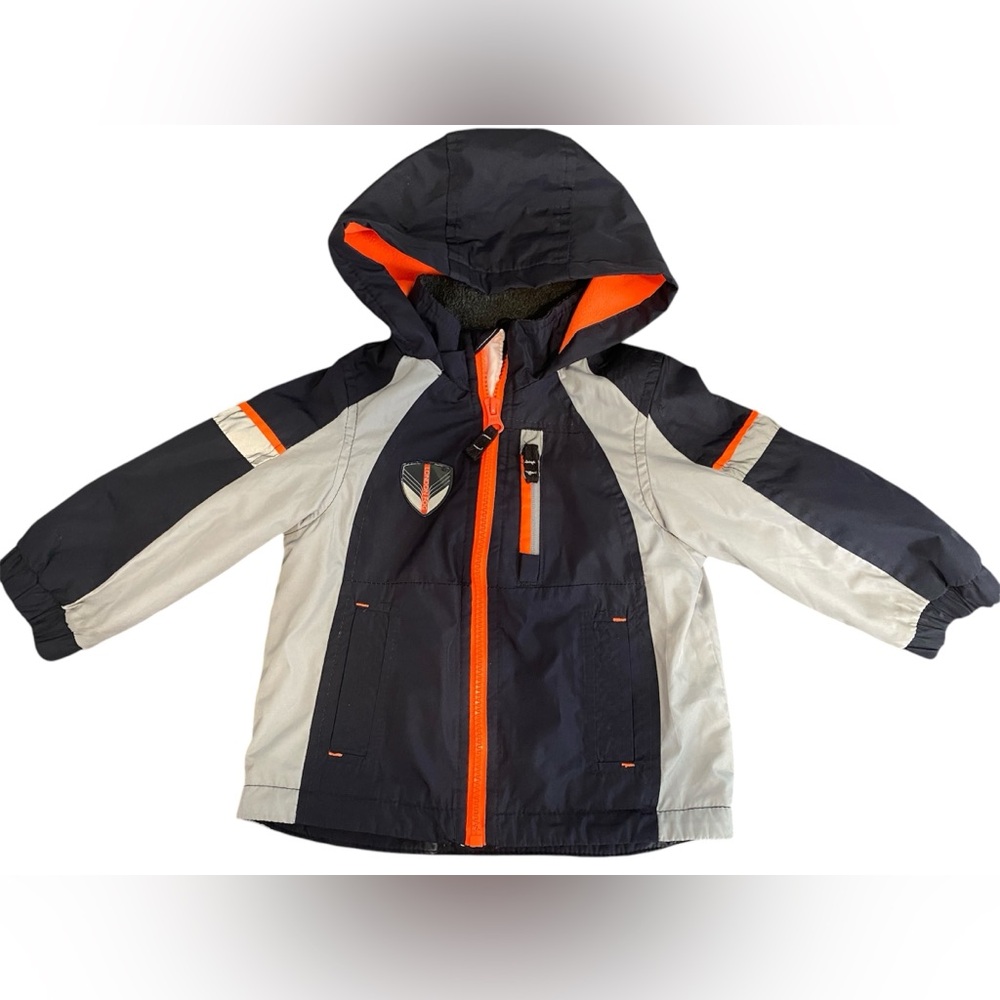 London Fog Navy and Orange Jacket baby infant boy girl size 18 months
